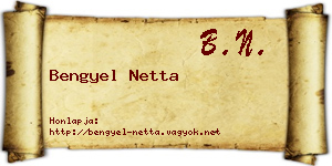 Bengyel Netta névjegykártya